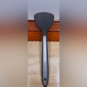 Calphalon 13" Solid Wok Spatula Turner – Black Nylon & Gray Silicone